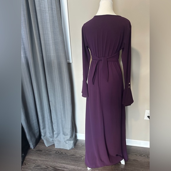 Gorgeous purple button front flare sleeve,dress from Paolino. Sz small. NWOTS. - Picture 5 of 7